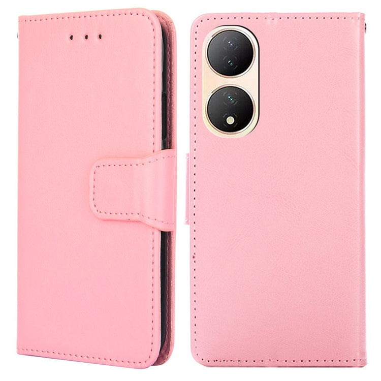 For vivo Y100 5G Shockproof Folding Stand Cover Leather Wallet Phone Case - Pink