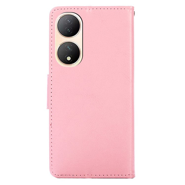 For vivo Y100 5G Shockproof Folding Stand Cover Leather Wallet Phone Case - Pink