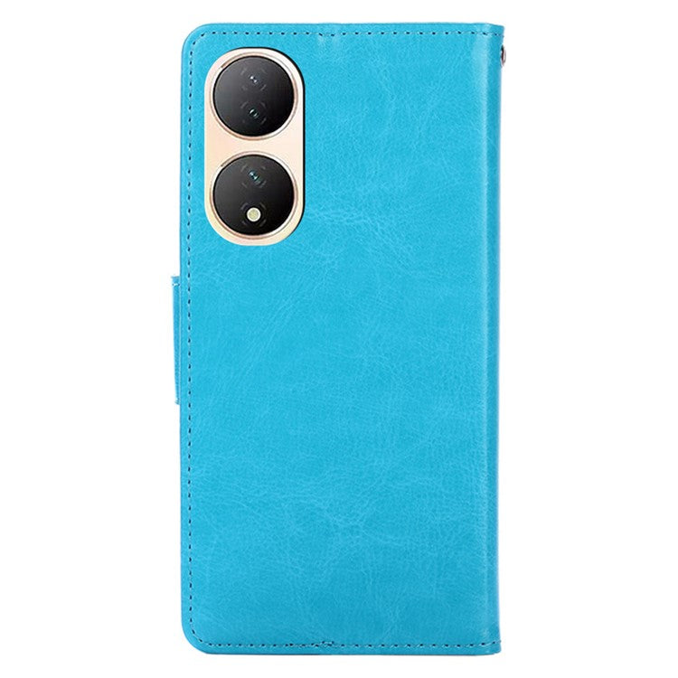 For vivo Y100 5G Shockproof Folding Stand Cover Leather Wallet Phone Case - Baby Blue