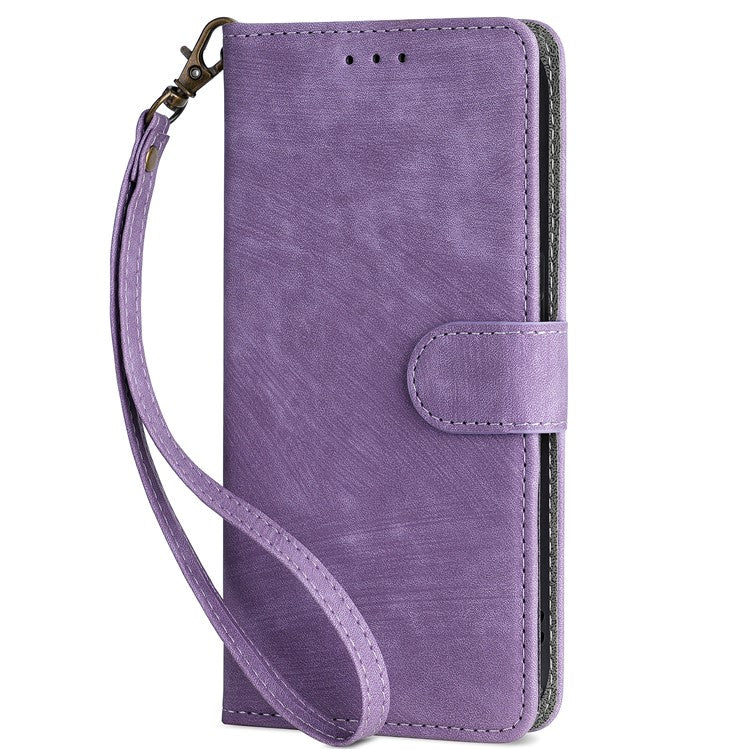 Phone Lanyard Hand Strap for Leather Case, PU Leather+Metal Phone Wrist Strap - Purple