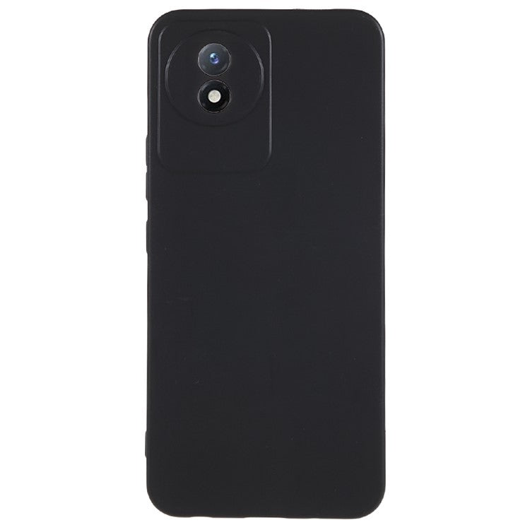 Protective Phone Case for vivo Y02 4G , Matte Flexible TPU Phone Back Cover - Black