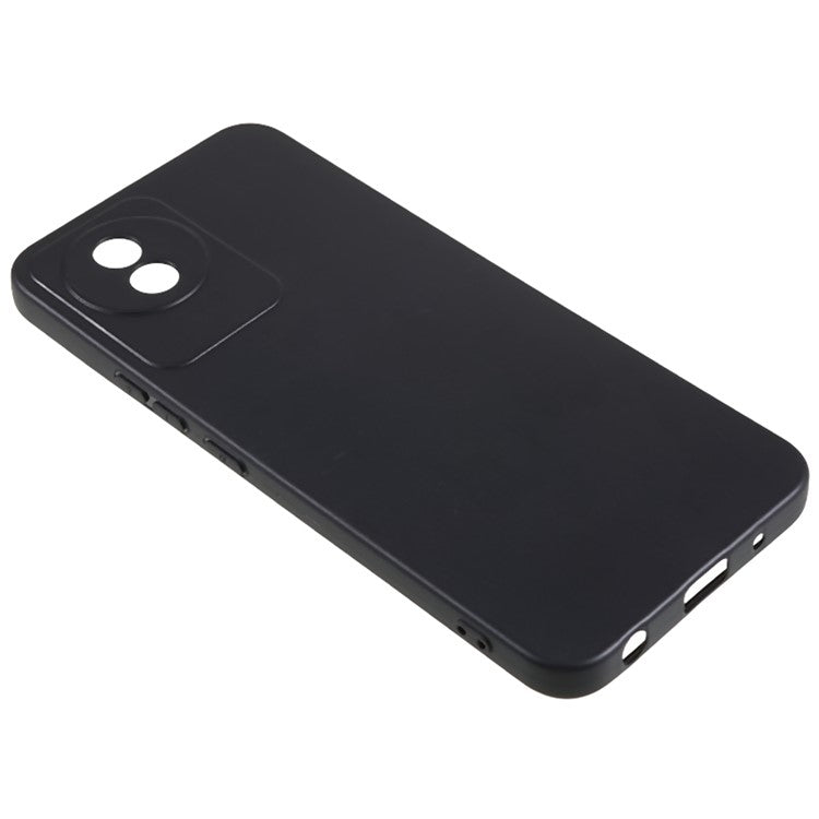 Protective Phone Case for vivo Y02 4G , Matte Flexible TPU Phone Back Cover - Black