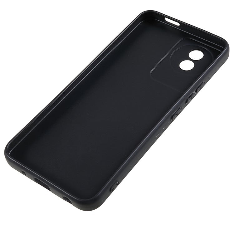 Protective Phone Case for vivo Y02 4G , Matte Flexible TPU Phone Back Cover - Black