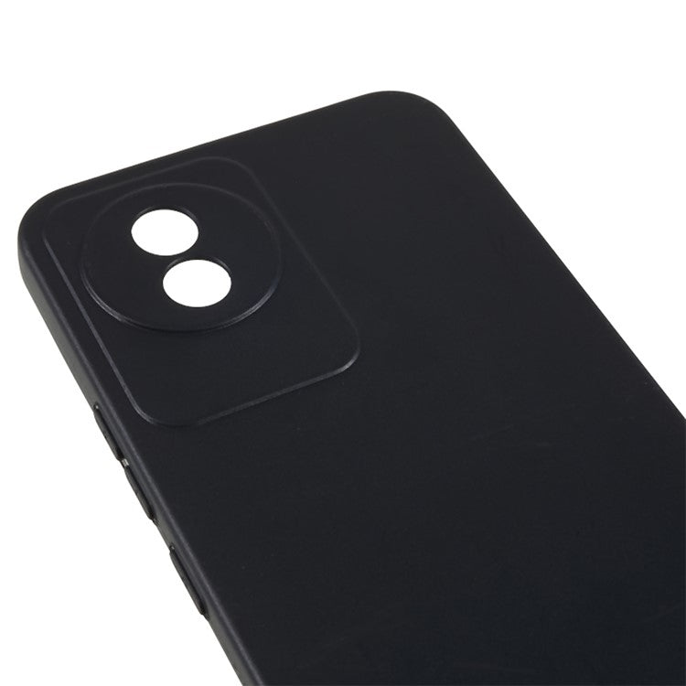 Protective Phone Case for vivo Y02 4G , Matte Flexible TPU Phone Back Cover - Black