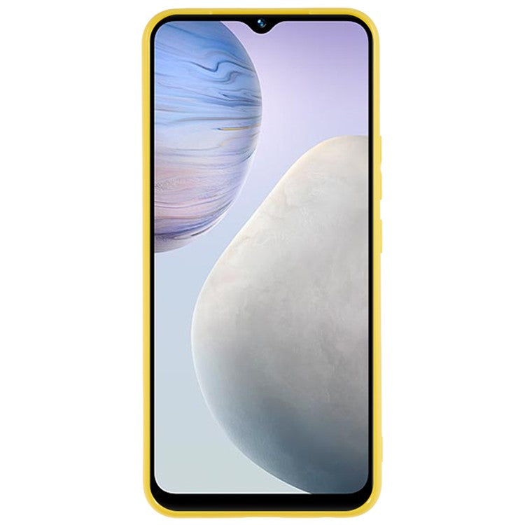 Protective Phone Case for vivo Y02 4G , Matte Flexible TPU Phone Back Cover - Yellow