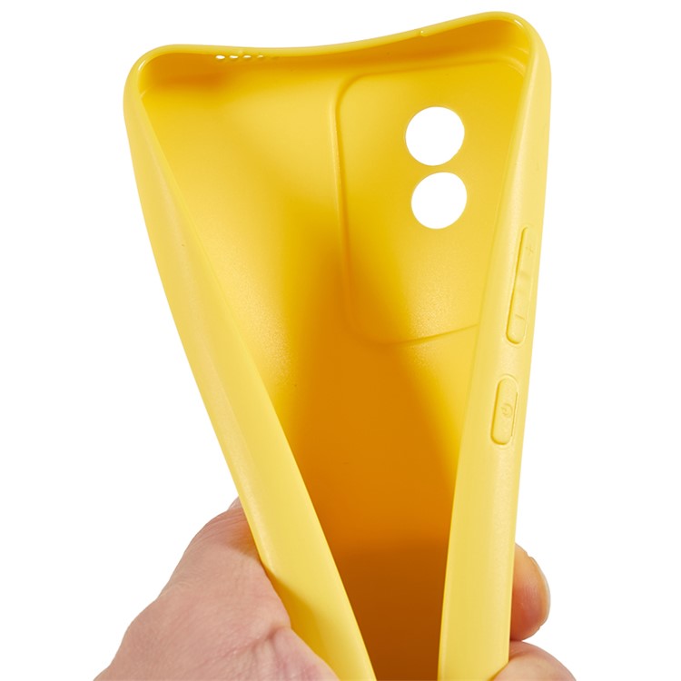 Protective Phone Case for vivo Y02 4G , Matte Flexible TPU Phone Back Cover - Yellow