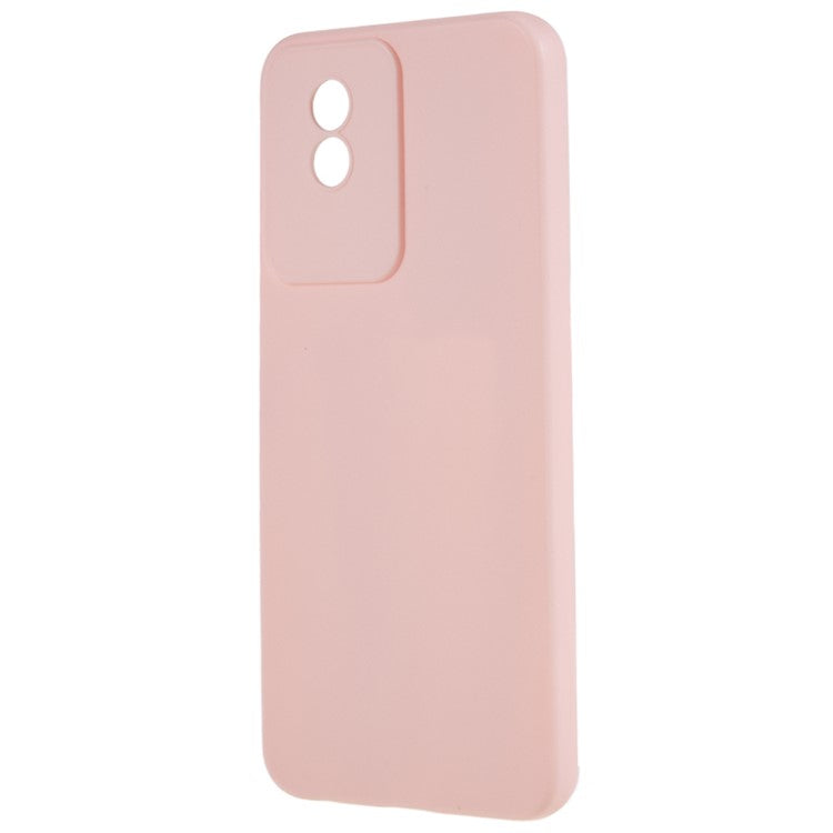 Protective Phone Case for vivo Y02 4G , Matte Flexible TPU Phone Back Cover - Pink