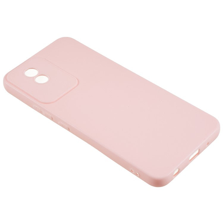 Protective Phone Case for vivo Y02 4G , Matte Flexible TPU Phone Back Cover - Pink