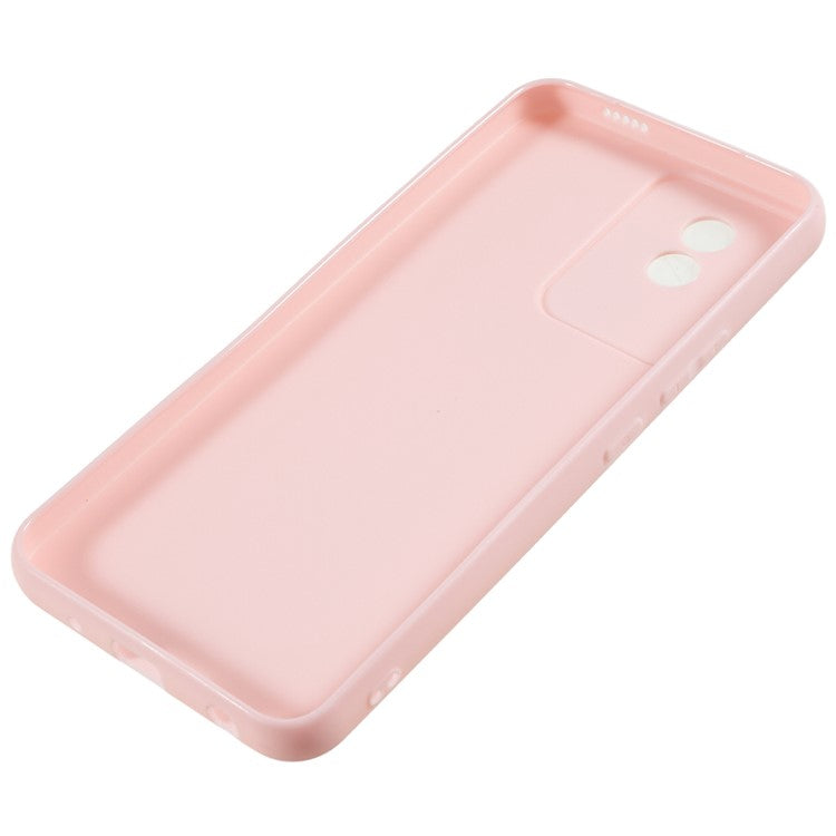 Protective Phone Case for vivo Y02 4G , Matte Flexible TPU Phone Back Cover - Pink