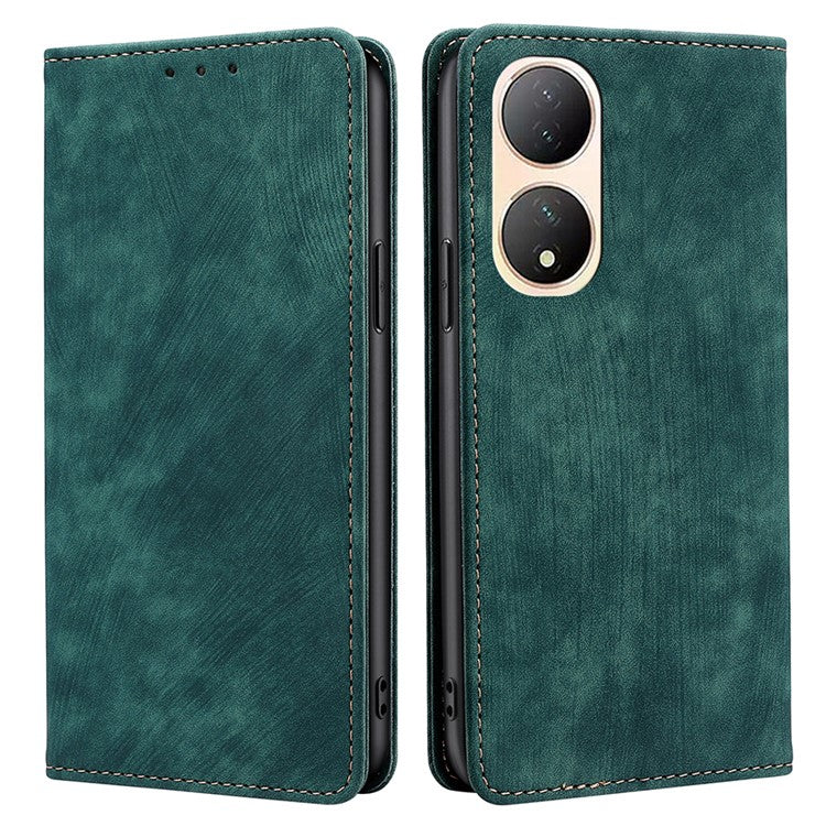 For vivo Y100 5G Shockproof PU Leather Stand Wallet RFID Blocking Phone Case Flip Cover - Green