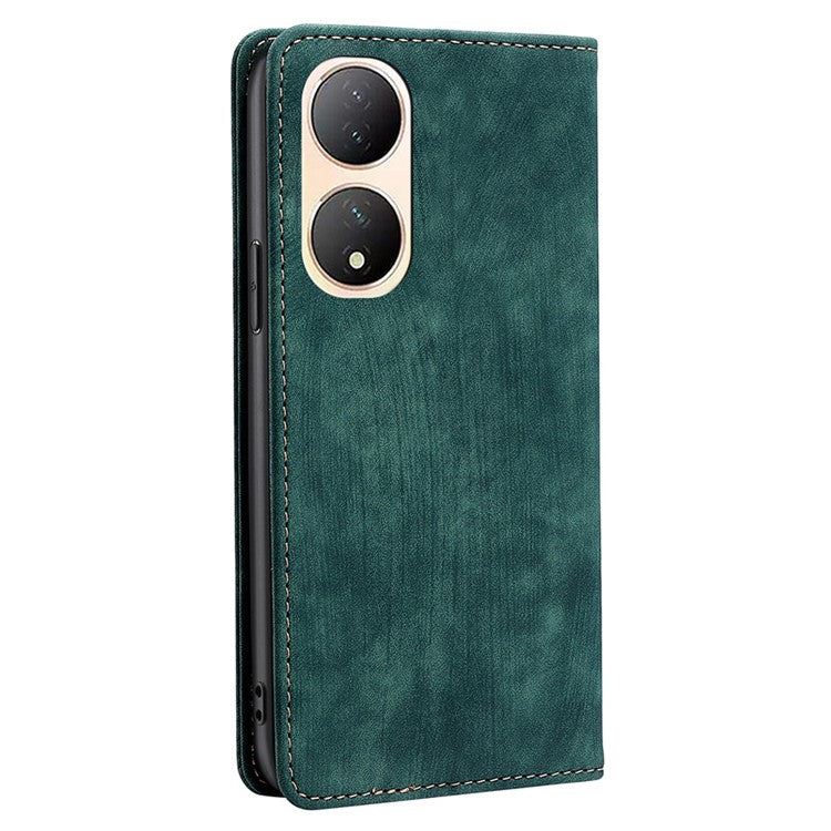 For vivo Y100 5G Shockproof PU Leather Stand Wallet RFID Blocking Phone Case Flip Cover - Green