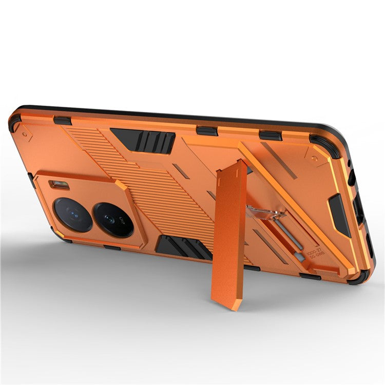 For vivo iQOO Z7 5G Shockproof Kickstand Case TPU+PC Double Protection Phone Cover - Orange