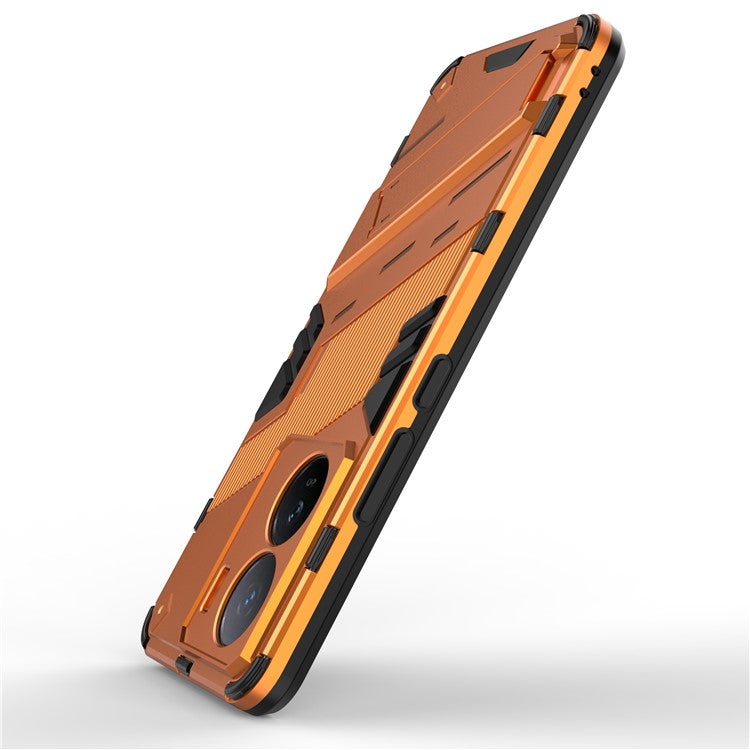 For vivo iQOO Z7 5G Shockproof Kickstand Case TPU+PC Double Protection Phone Cover - Orange