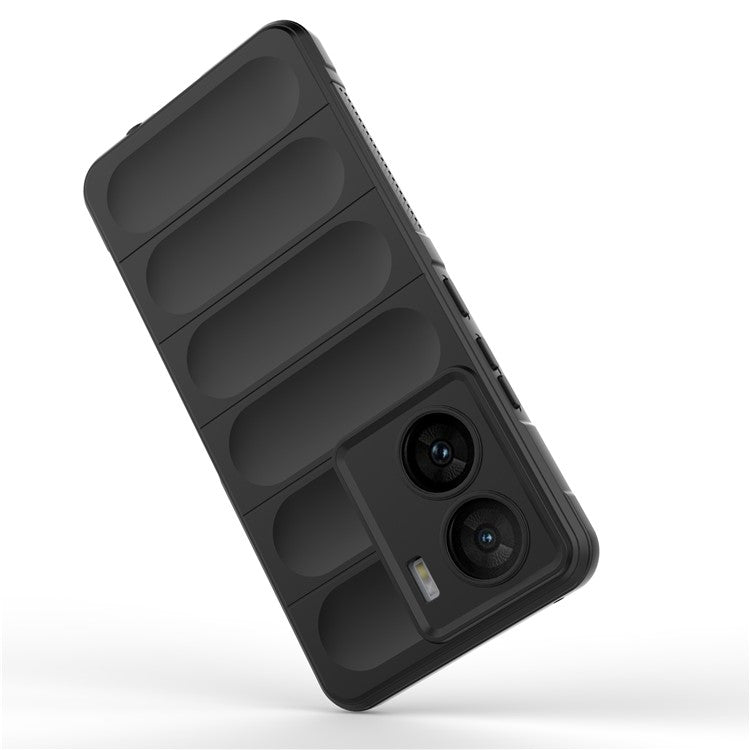 For vivo iQOO Z7 5G Rugged Phone Case Anti-scratch Soft TPU Phone Cover - Black