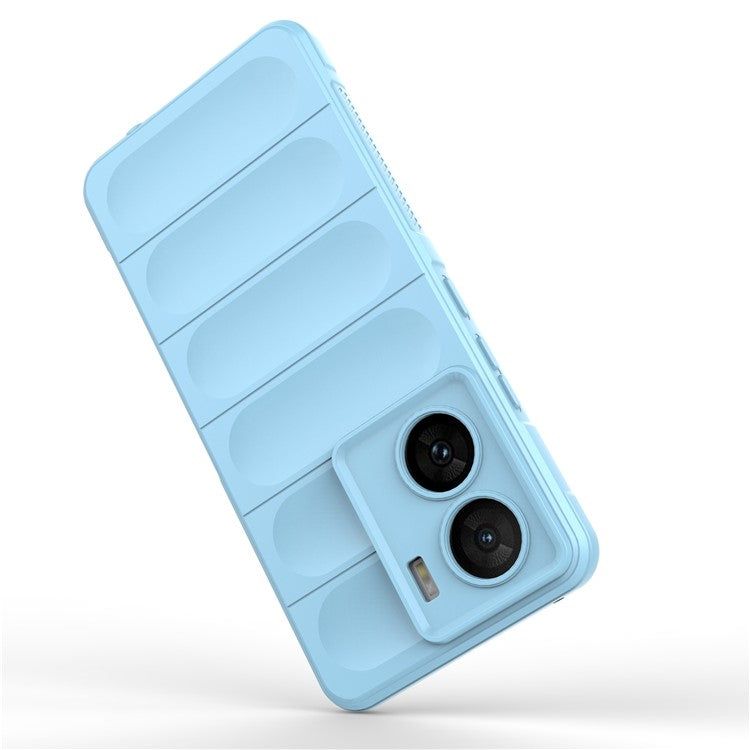 For vivo iQOO Z7 5G Rugged Phone Case Anti-scratch Soft TPU Phone Cover - Baby Blue