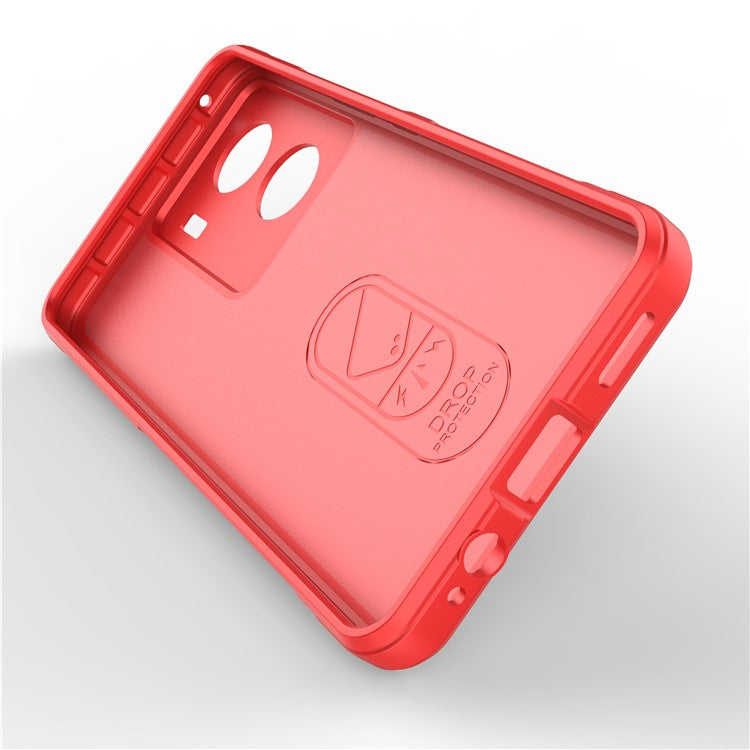 For vivo iQOO Z7 5G Rugged Phone Case Anti-scratch Soft TPU Phone Cover - Red