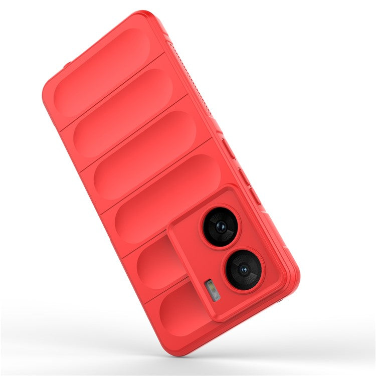 For vivo iQOO Z7 5G Rugged Phone Case Anti-scratch Soft TPU Phone Cover - Red