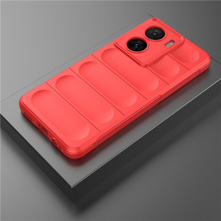 For vivo iQOO Z7 5G Rugged Phone Case Anti-scratch Soft TPU Phone Cover - Red