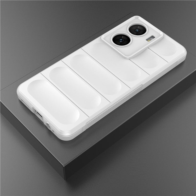 For vivo iQOO Z7 5G Rugged Phone Case Anti-scratch Soft TPU Phone Cover - White