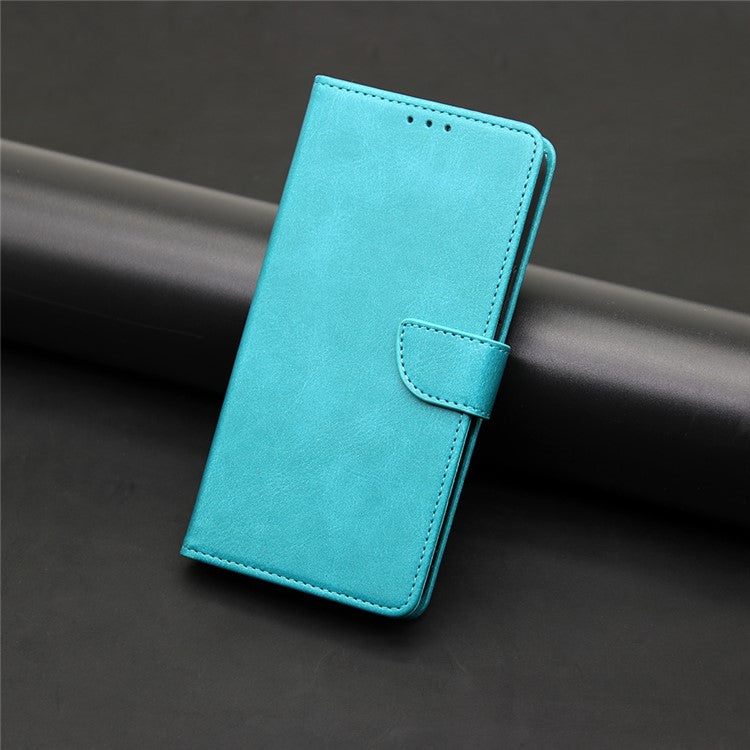 For vivo S16e 5G PU Leather Flip Case with Wallet Calf Texture Stand Shockproof Phone Cover - Baby Blue