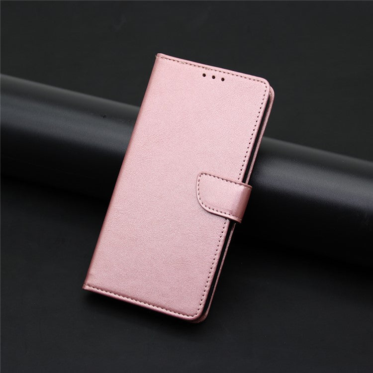 For vivo S16e 5G PU Leather Flip Case with Wallet Calf Texture Stand Shockproof Phone Cover - Rose Gold