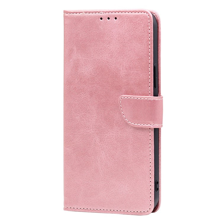 For vivo S16e 5G PU Leather Flip Case with Wallet Calf Texture Stand Shockproof Phone Cover - Rose Gold