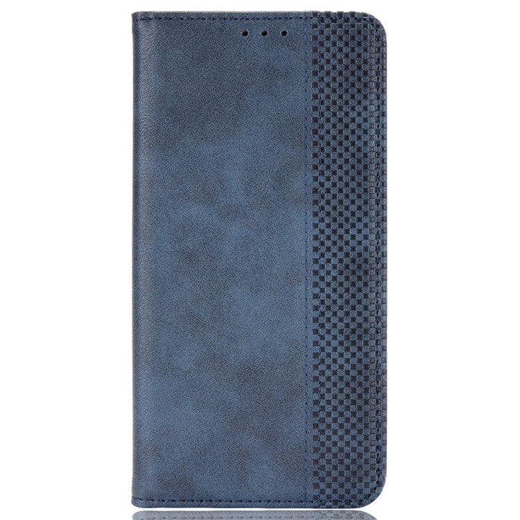 Wallet Leather Cover for vivo Y78+ 5G / Y78 5G / V29 Lite 5G Stand Wallet Retro Magnetic Closure Smartphone Case - Blue