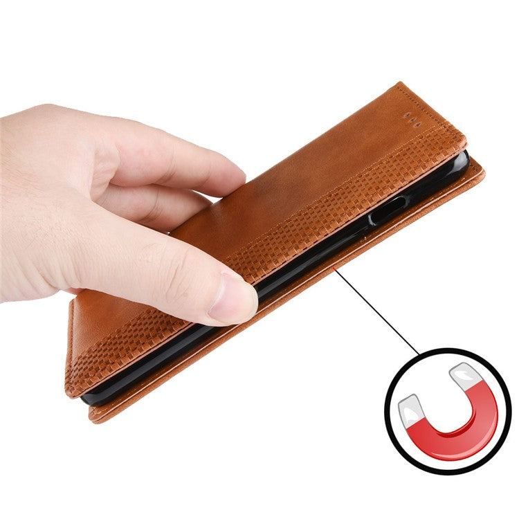 Wallet Leather Cover for vivo Y78+ 5G / Y78 5G / V29 Lite 5G Stand Wallet Retro Magnetic Closure Smartphone Case - Brown