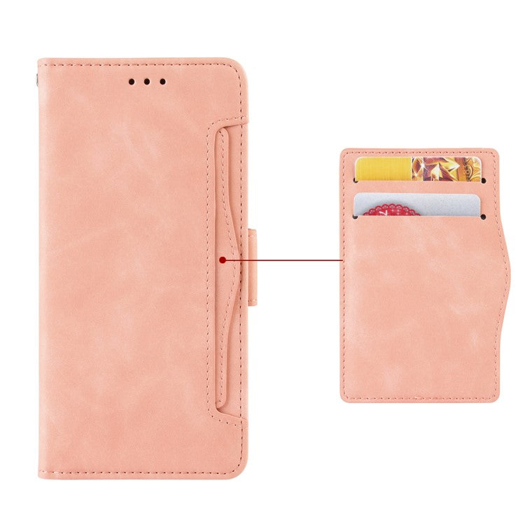 For vivo Y78+ 5G / Y78 5G / V29 Lite 5G Multiple Card Slots PU Leather Wallet Case Stand Phone Cover - Pink