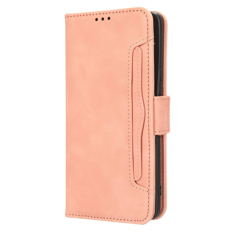 For vivo Y78+ 5G / Y78 5G / V29 Lite 5G Multiple Card Slots PU Leather Wallet Case Stand Phone Cover - Pink