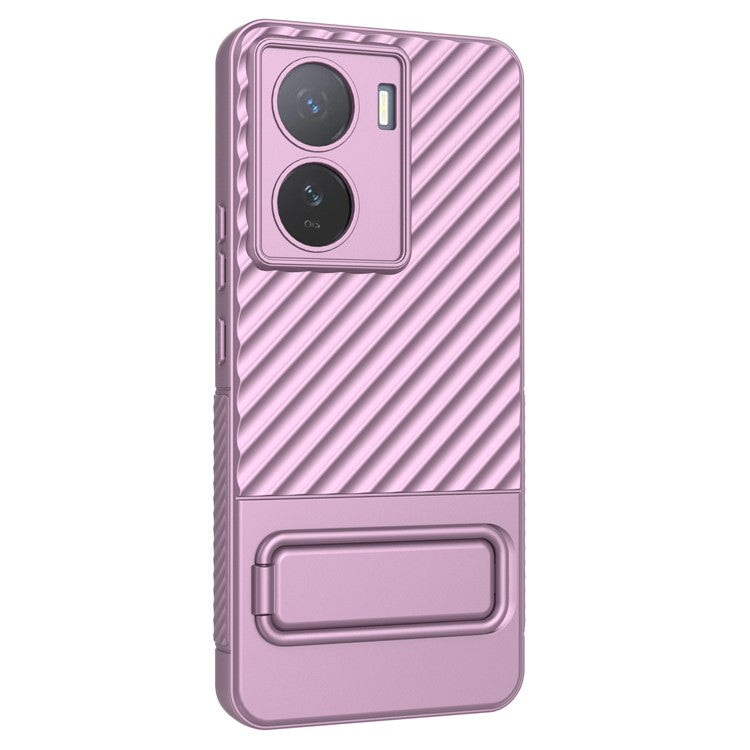 For vivo iQOO Z7 5G Anti-scratch Phone Case Kickstand TPU Back Cover - Light Purple