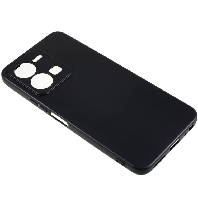 For vivo Y35 4G Case Anti-scratch Flexible TPU Glossy Phone Cover - Black