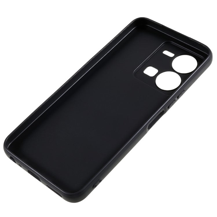 For vivo Y35 4G Case Anti-scratch Flexible TPU Glossy Phone Cover - Black