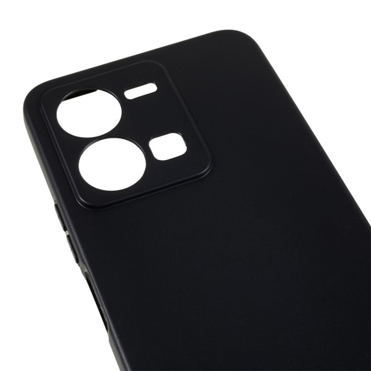 For vivo Y35 4G Case Anti-scratch Flexible TPU Glossy Phone Cover - Black