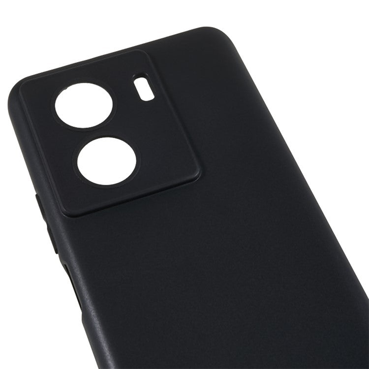 For vivo iQOO Z7 5G Glossy Phone Case Scratch-resistant TPU Cover - Black