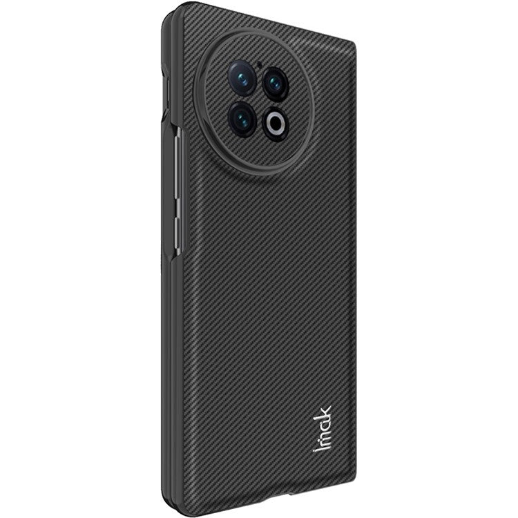 IMAK Ruiyi Series for vivo X Fold2 Carbon Fiber Texture Phone Case Leather Coated PC Anti-Drop Phone Cover