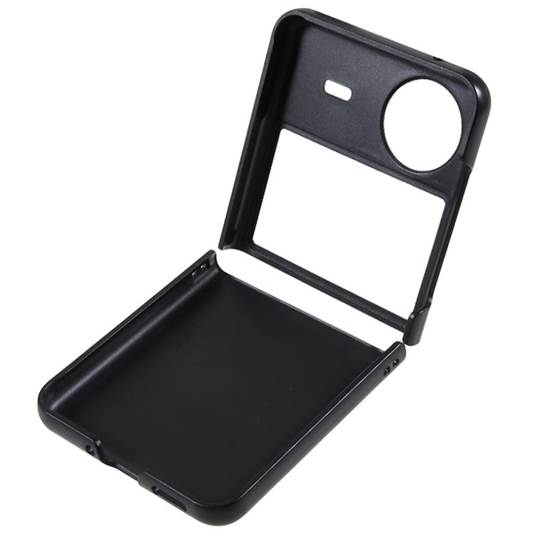 PC Phone Case for vivo X Flip Anti-Scratch Two-Piece Design Protective Phone Cover - Black