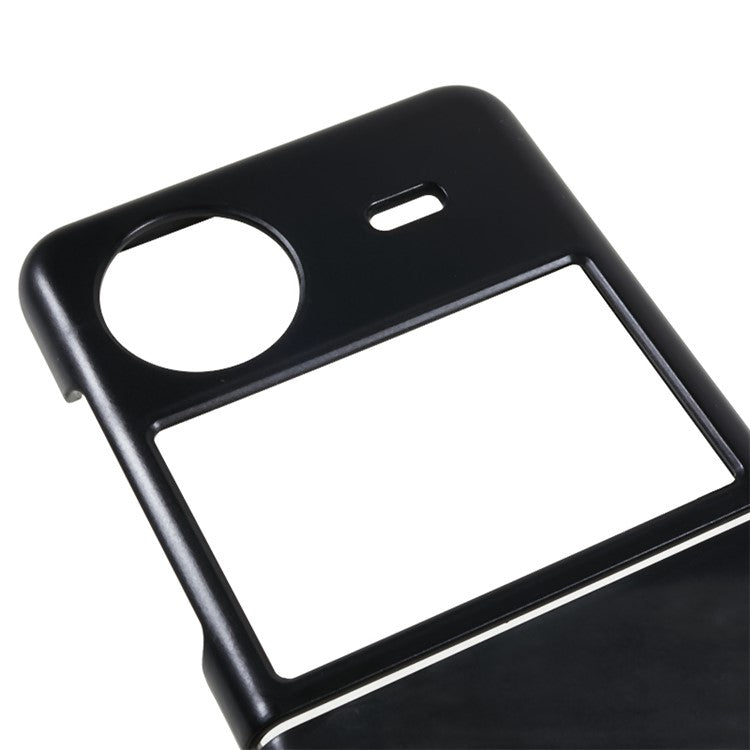 PC Phone Case for vivo X Flip Anti-Scratch Two-Piece Design Protective Phone Cover - Black