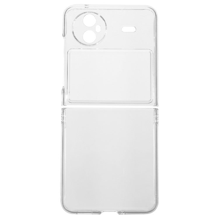 PC Phone Case for vivo X Flip Anti-Scratch Two-Piece Design Protective Phone Cover - Transparent