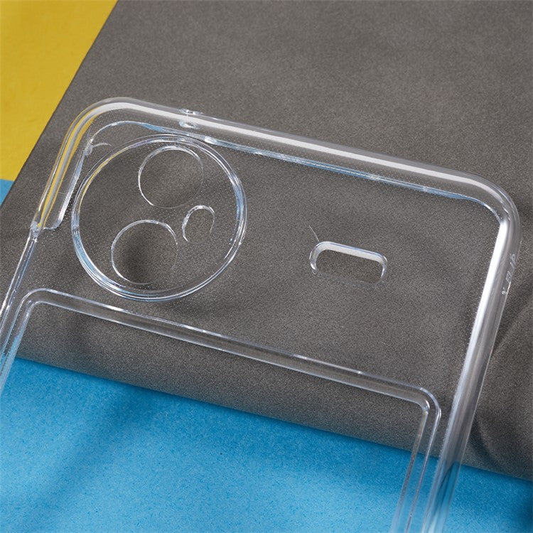 PC Phone Case for vivo X Flip Anti-Scratch Two-Piece Design Protective Phone Cover - Transparent