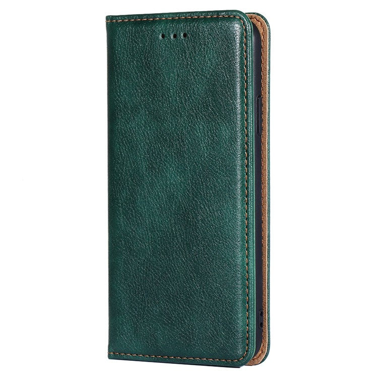 For vivo Y78+ 5G Solid Color Wallet PU Leather Case Stand Magnetic Closure Phone Cover - Green