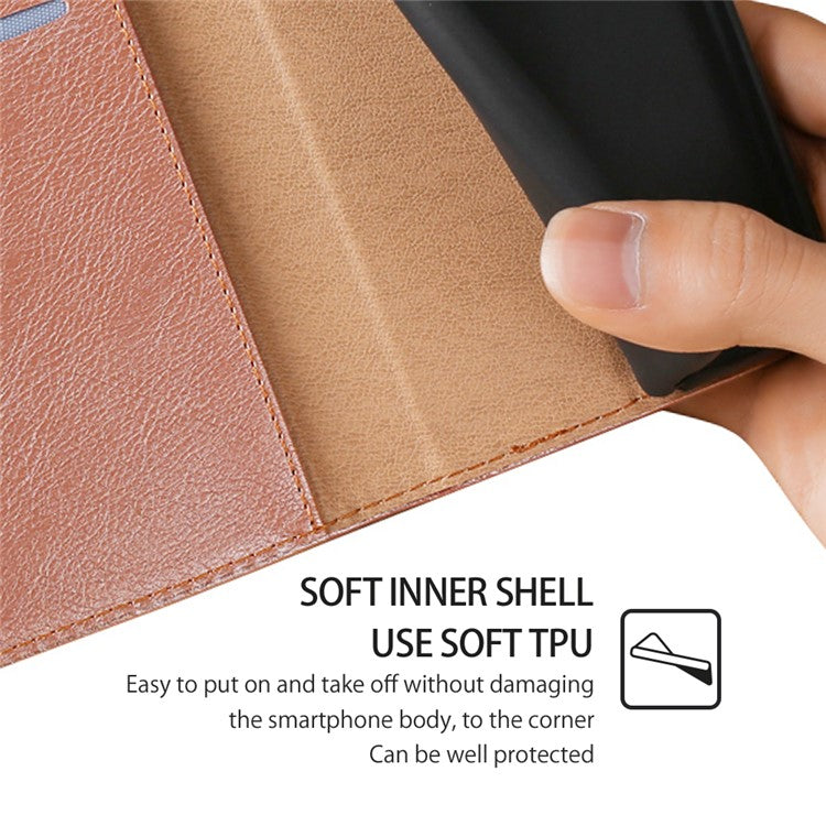 For vivo Y78+ 5G Solid Color Wallet PU Leather Case Stand Magnetic Closure Phone Cover - Rose Gold