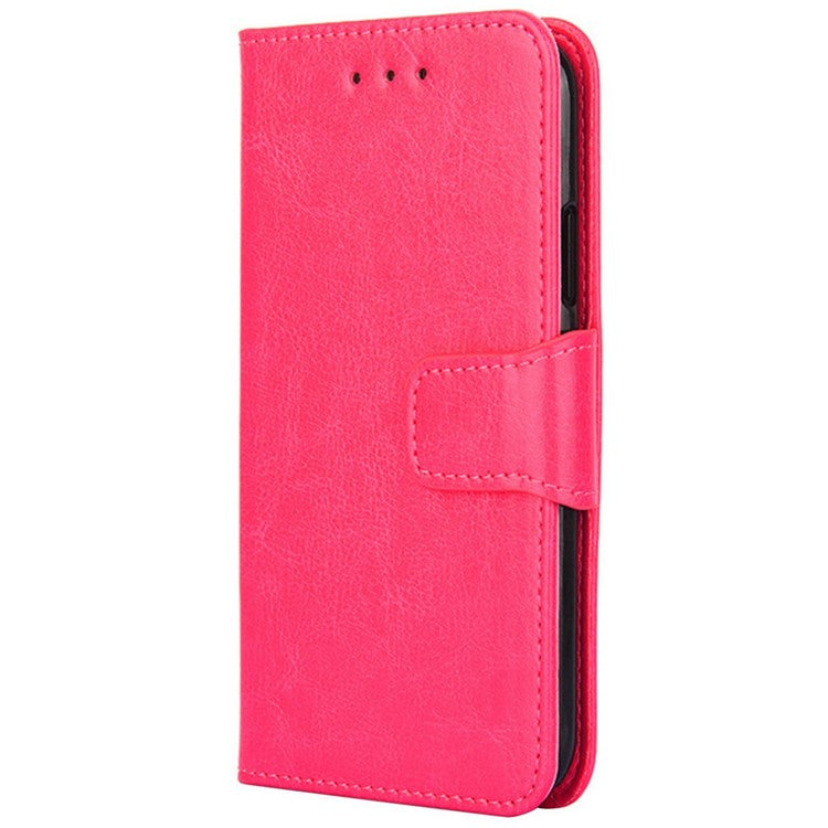 Anti-Scratch Textured Leather Wallet Case for vivo Y78+ 5G Stand Cover Shockproof Phone Protector - Rose