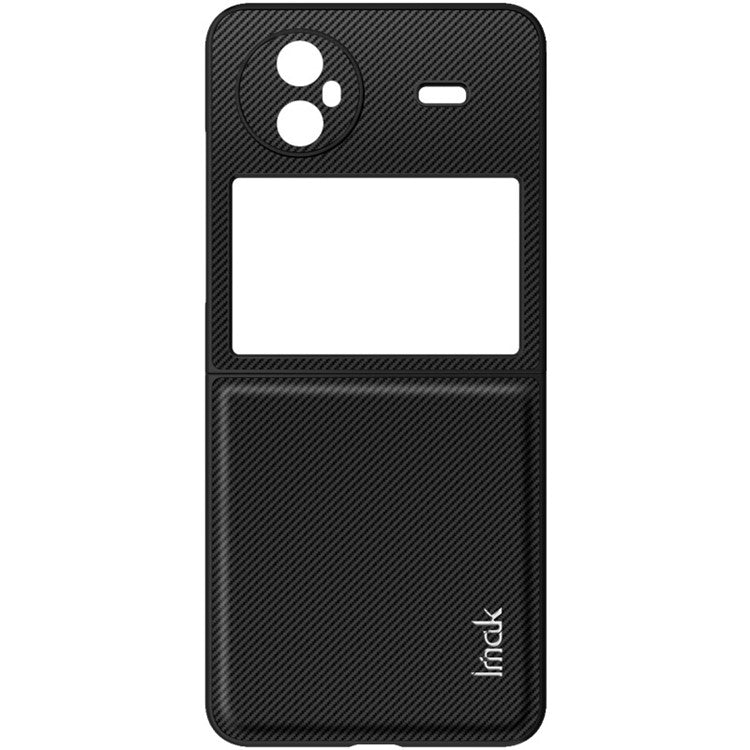 IMAK Ruiyi Series for vivo X Flip PU Leather + PC Phone Case Two-Piece Design Carbon Fiber Texture Non-Slip Cover