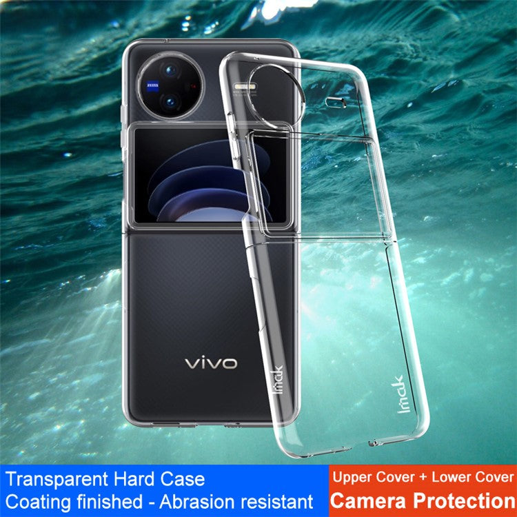 IMAK Air II Pro for vivo X Flip Two-Piece Design PC Crystal Phone Case (Upper Cover+Lower Cover)