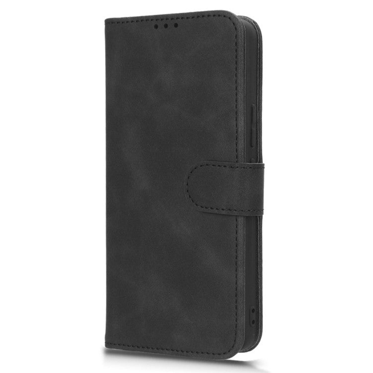 For vivo Y100 5G PU Leather Shockproof Flip Case Skin-touch Wallet Stand Phone Cover - Black