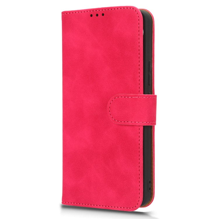 For vivo Y100 5G PU Leather Shockproof Flip Case Skin-touch Wallet Stand Phone Cover - Rose