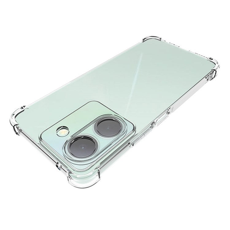 For vivo Y78 5G Anti-Slip Phone TPU Case Shockproof Transparent Cell Phone Cover