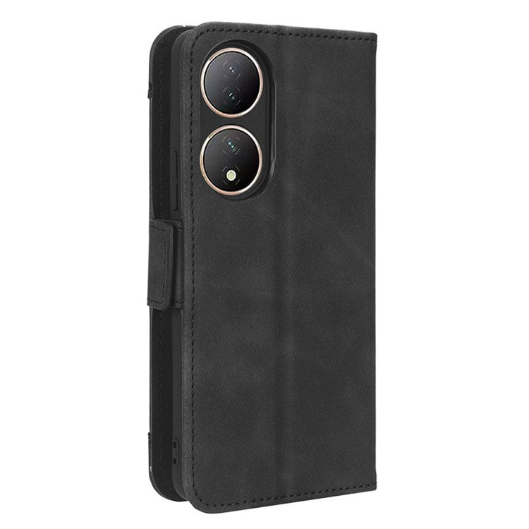 For vivo Y100 5G / T2 5G Multiple Card Slots Drop-proof PU Leather Phone Case Stand Wallet Cover - Black