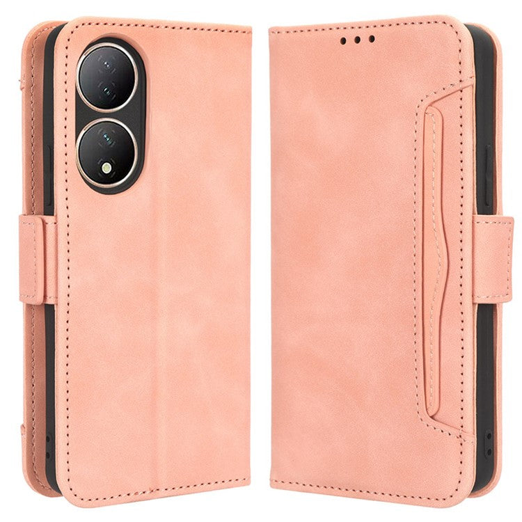 For vivo Y100 5G / T2 5G Multiple Card Slots Drop-proof PU Leather Phone Case Stand Wallet Cover - Pink